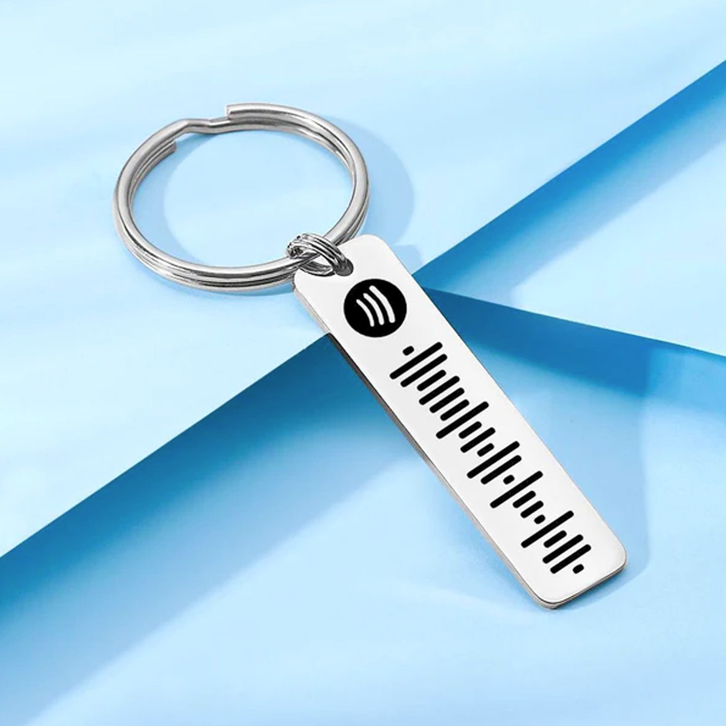 Spotify Code Keychain, Custom Scannable Engraved Custom Music, Song Keychain Gifts for Him